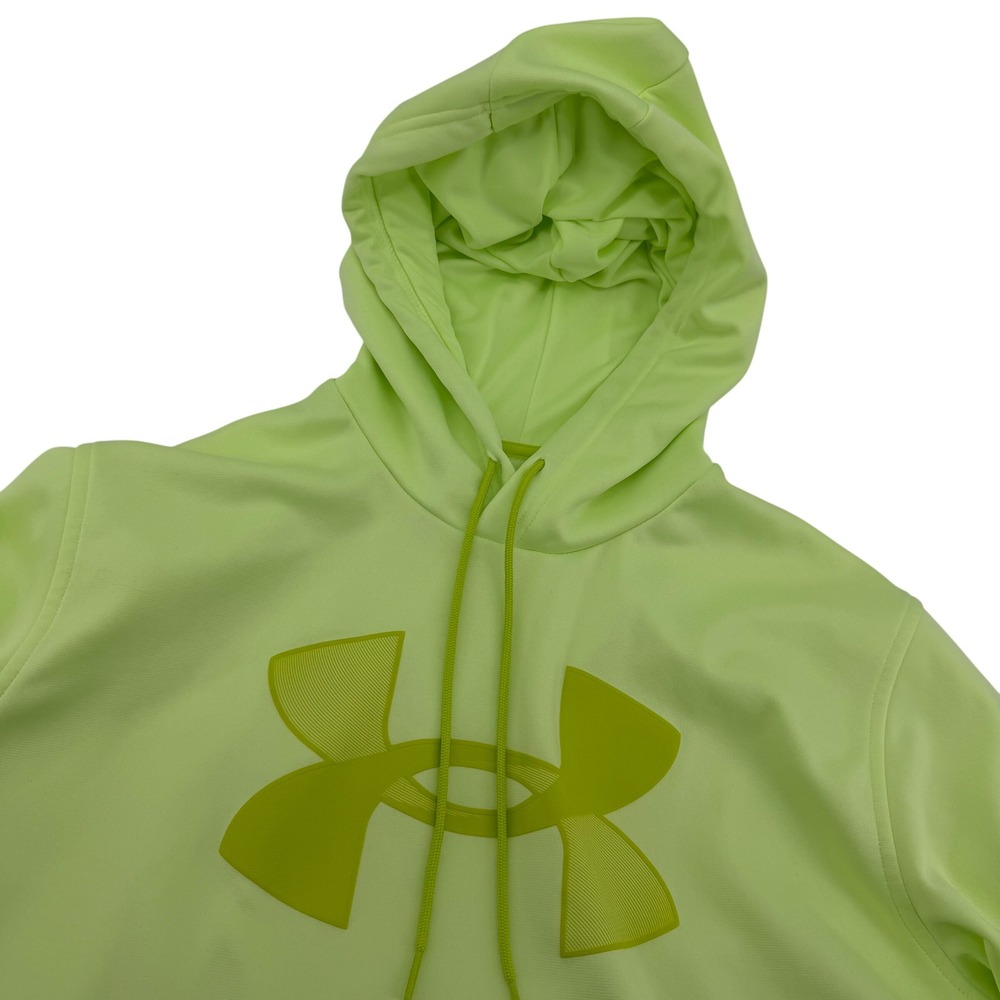 Under Armour ColdGear mens Loose Fit Hoodie Sweatshirt Pullover Neon Green Large
